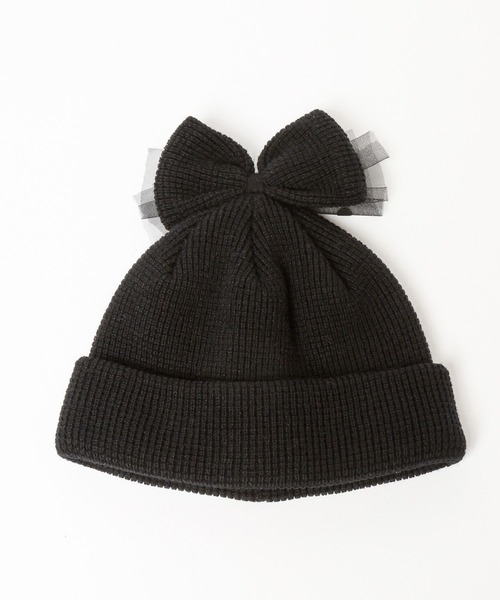 LOWRYS FARM（ローリーズファーム）の「チュールリボンワッチ　587935（ニットキャップ/ビーニー・キッズ・レッド/ブラック/オフホワイト/グレー・FREE）」の13枚目の写真