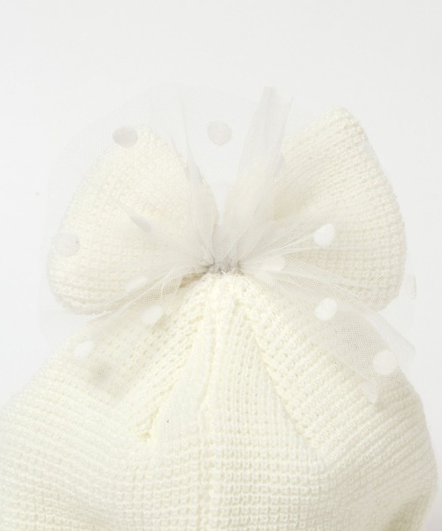 LOWRYS FARM（ローリーズファーム）の「チュールリボンワッチ　587935（ニットキャップ/ビーニー・キッズ・レッド/ブラック/オフホワイト/グレー・FREE）」の15枚目の写真