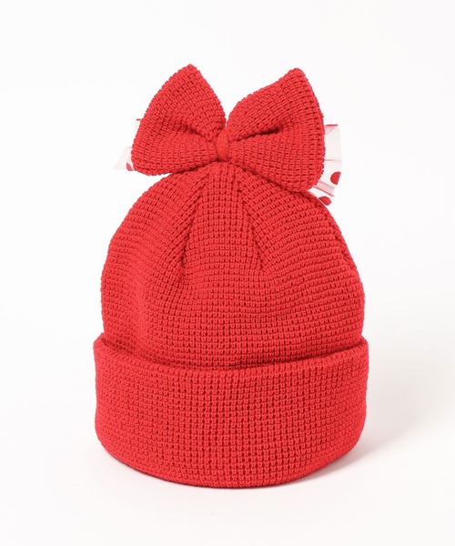 LOWRYS FARM（ローリーズファーム）の「チュールリボンワッチ　587935（ニットキャップ/ビーニー・キッズ・レッド/ブラック/オフホワイト/グレー・FREE）」の9枚目の写真