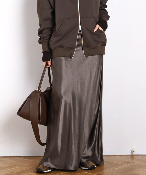 セール】クラシックサテンフレアスカート（スカート）｜AP STUDIO