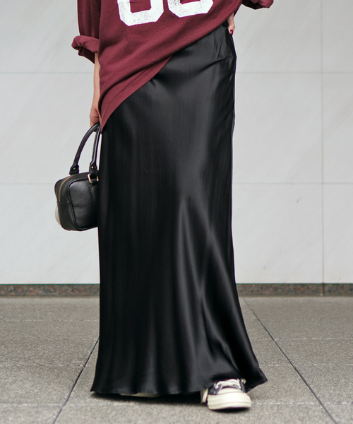 美品✨　AP STUDIO エーピーストゥディオ　キュプラ　ロングフレアスカート 追加2》フィブリルキュプラスカート（ロング・マキシ丈スカート