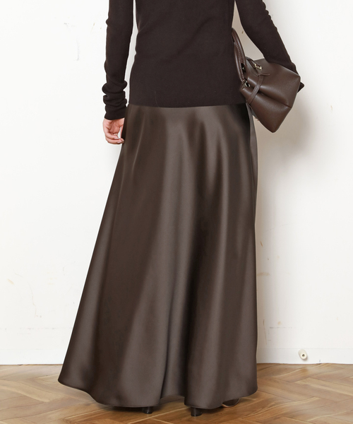 セール】クラシックサテンフレアスカート（スカート）｜AP STUDIO