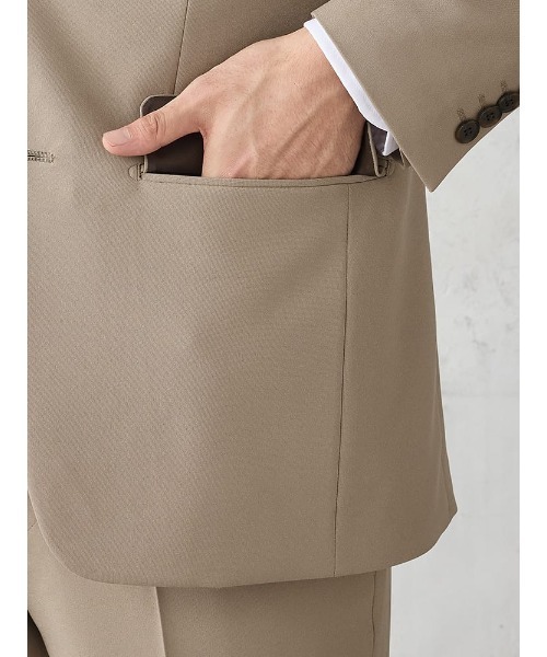 Perfect Suit FActory（パーフェクトスーツファクトリー）の「《WASH set up》WEB限定セットアップスーツ【utilityモデル】無地　ベージュ（セットアップ・メンズ・ベージュ・S/M/L/LL）」の8枚目の写真