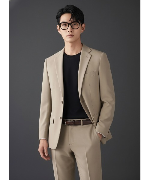 Perfect Suit FActory（パーフェクトスーツファクトリー）の「《WASH set up》WEB限定セットアップスーツ【utilityモデル】無地　ベージュ（セットアップ・メンズ・ベージュ・S/M/L/LL）」の10枚目の写真