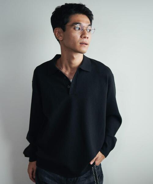 URBAN RESEARCH DOORS（アーバンリサーチドアーズ）の「『XLサイズ/WEB限定/仁村紗和さん着用』『UR TECH 200日ニット』 ポロシャツ（ポロシャツ・メンズ・ブラック/ライトグレー/ブラウン/グリーン系その他・MEDIUM/LARGE/X-LARGE）」の7枚目の写真