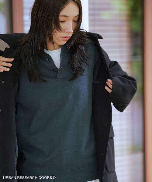 URBAN RESEARCH DOORS（アーバンリサーチドアーズ）の「『XLサイズ/WEB限定/仁村紗和さん着用』『UR TECH 200日ニット』 ポロシャツ（ポロシャツ・メンズ・ブラック/ライトグレー/ブラウン/グリーン系その他・MEDIUM/LARGE/X-LARGE）」の21枚目の写真