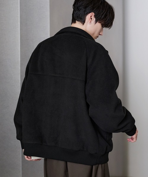 ETELIO（エテリオ）の「ウール混メルトンダービーブルゾン（ブルゾン・メンズ・ブラック/ワイン/チャコール/ライトグレー・S/M/L/XL）」の8枚目の写真