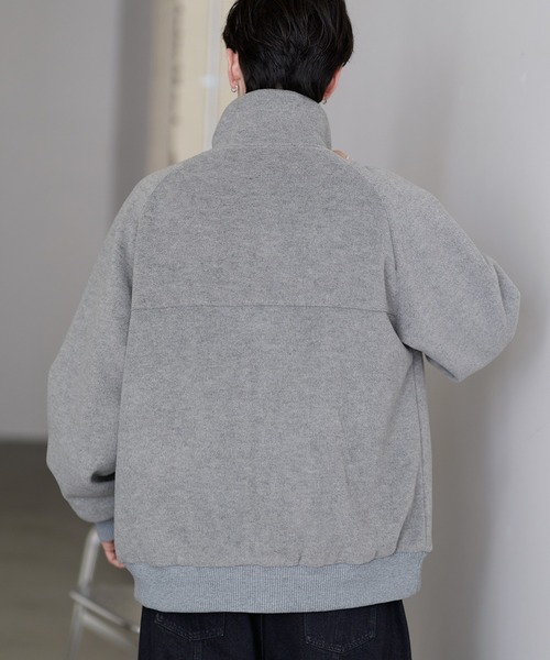 ETELIO（エテリオ）の「ウール混メルトンダービーブルゾン（ブルゾン・メンズ・ブラック/ワイン/チャコール/ライトグレー・S/M/L/XL）」の17枚目の写真