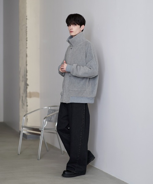 ETELIO（エテリオ）の「ウール混メルトンダービーブルゾン（ブルゾン・メンズ・ブラック/ワイン/チャコール/ライトグレー・S/M/L/XL）」の21枚目の写真