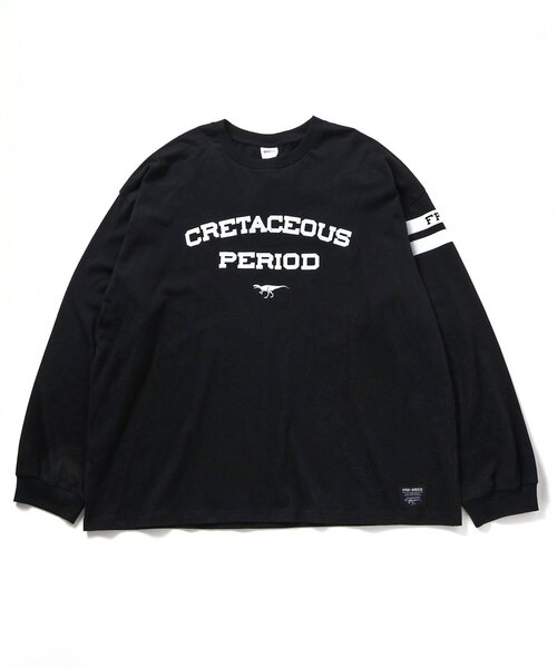 BREEZE（ブリーズ）の「【リンク】福井県立恐竜博物館コラボ ナンバーロンT(大人)（Tシャツ/カットソー・メンズ・オフホワイト/ブラック・LARGE/MEDIUM/SMALL）」の7枚目の写真