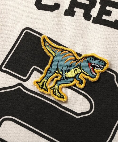 BREEZE（ブリーズ）の「【リンク】福井県立恐竜博物館コラボ ナンバーロンT(大人)（Tシャツ/カットソー・メンズ・オフホワイト/ブラック・LARGE/MEDIUM/SMALL）」の16枚目の写真