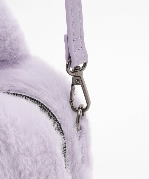 ANNA SUI mini(アナスイ・ミニ)の「ネコミラーつき2WAYファースクエアボストンバッグ(ショルダーバッグ・キッズ・ラベンダー・F)」の3枚目の写真