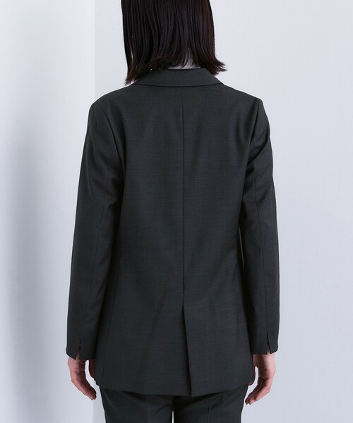 セール】【日本製／スーツ／通勤】シルクウールストレッチ ダブル