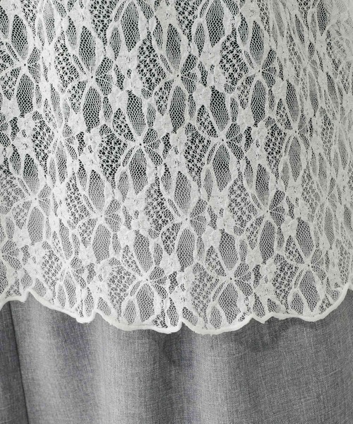 GLOBAL WORK（グローバルワーク）の「ストレッチ総レースプルオーバー長袖/580886（Tシャツ/カットソー・レディース・ブラック/ホワイト・LARGE/MEDIUM）」の18枚目の写真