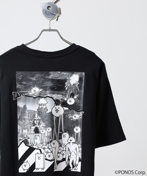 にゃんこ大戦争 オーバーサイズ半袖Tシャツ（Tシャツ/カットソー