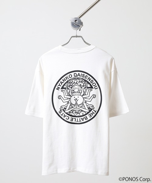 ACE(エース)の「にゃんこ大戦争 オーバーサイズ半袖Tシャツ(Tシャツ/カットソー・メンズ・ホワイト/ブラック系1/ブラック系/ネイビー/ブラック/ホワイト系/ホワイト系1/ホワイト系2・M/L)」の17枚目の写真