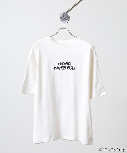ACE(エース)の「にゃんこ大戦争 オーバーサイズ半袖Tシャツ(Tシャツ/カットソー・メンズ・ホワイト/ブラック系1/ブラック系/ネイビー/ブラック/ホワイト系/ホワイト系1/ホワイト系2・M/L)」の21枚目の写真