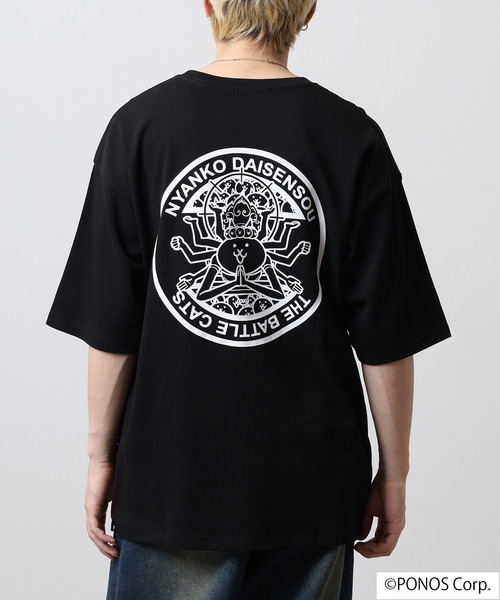 にゃんこ大戦争 オーバーサイズ半袖Tシャツ（Tシャツ/カットソー