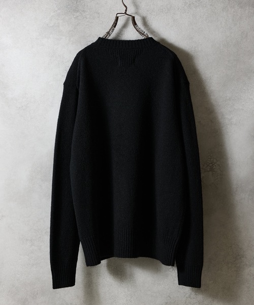SHETLAND WOOL VINTAGE GAZETTE KNIT SWEATER / シェットランド