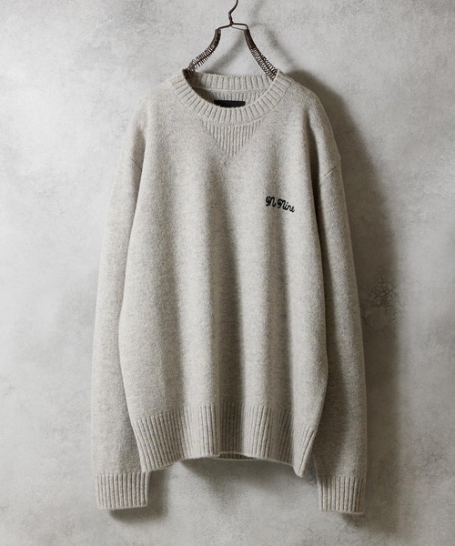 SHETLAND WOOL VINTAGE GAZETTE KNIT SWEATER / シェットランド ウール