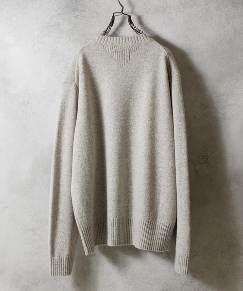 NUMBER (N)INE（ナンバーナイン）の「SHETLAND WOOL VINTAGE GAZETTE KNIT SWEATER / シェットランド ウール 100% ヴィンテージ ガゼット クルーネック ニット セーター（ニット/セーター・メンズ・ブラック/オートミール・4/3/2）」の11枚目の写真