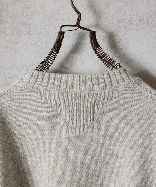 SHETLAND WOOL VINTAGE GAZETTE KNIT SWEATER / シェットランド ウール