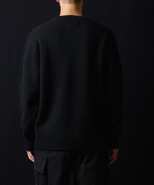 NUMBER (N)INE（ナンバーナイン）の「SHETLAND WOOL VINTAGE GAZETTE KNIT SWEATER / シェットランド ウール 100% ヴィンテージ ガゼット クルーネック ニット セーター（ニット/セーター・メンズ・ブラック/オートミール・4/3/2）」の22枚目の写真