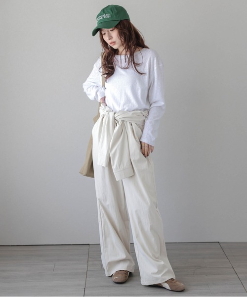 SUGAR BISKET（シュガービスケット）の「ウエストドロストオールインワン（つなぎ/オールインワン・レディース・アイボリー/カーキ/ブラック/ブラウン・フリー）」の2枚目の写真