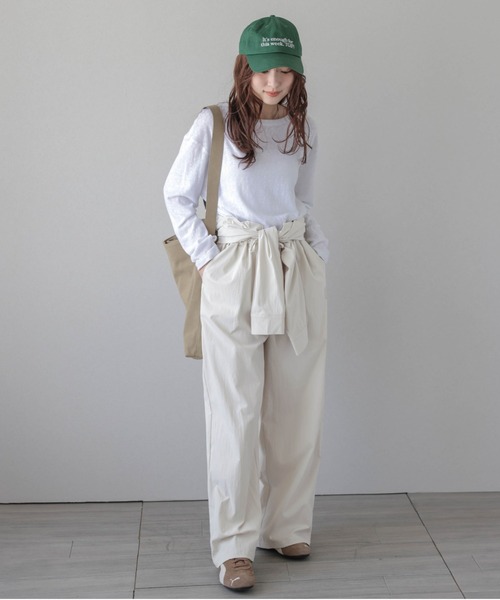 SUGAR BISKET（シュガービスケット）の「ウエストドロストオールインワン（つなぎ/オールインワン・レディース・アイボリー/カーキ/ブラック/ブラウン・フリー）」の18枚目の写真