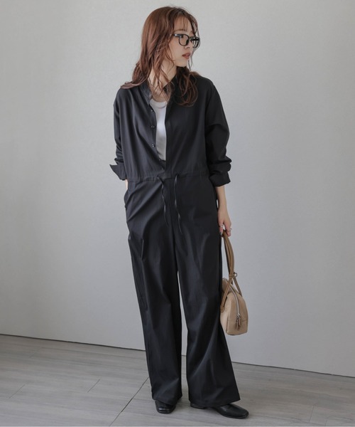 SUGAR BISKET（シュガービスケット）の「ウエストドロストオールインワン（つなぎ/オールインワン・レディース・アイボリー/カーキ/ブラック/ブラウン・フリー）」の6枚目の写真