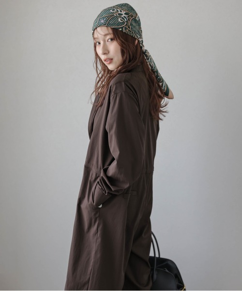 SUGAR BISKET（シュガービスケット）の「ウエストドロストオールインワン（つなぎ/オールインワン・レディース・アイボリー/カーキ/ブラック/ブラウン・フリー）」の10枚目の写真