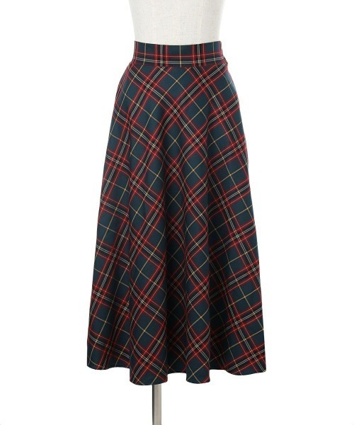 an another angelus（アンアナザーアンジェラス）の「太ベルト付きチェックフレアースカート（スカート・レディース・ブラウン/ブラック/ブルーグリーン・FREE）」の20枚目の写真