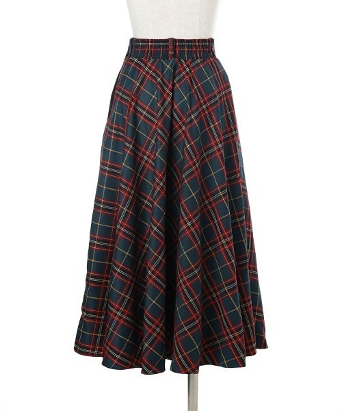 an another angelus（アンアナザーアンジェラス）の「太ベルト付きチェックフレアースカート（スカート・レディース・ブラウン/ブラック/ブルーグリーン・FREE）」の21枚目の写真