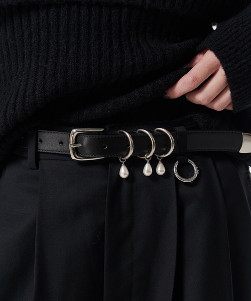 JOSE MOON（ジョゼムーン）の「D BELT with PEARL/ディーベルトウィズパール（ベルト・レディース・ブラック・FREE）」の8枚目の写真