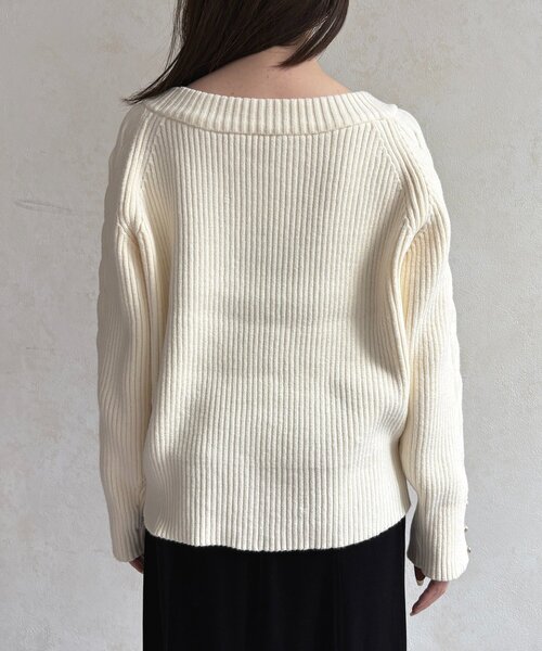 Thevon（ゼボン）の「ボートネックケーブルニット（ニット/セーター・レディース・アイボリー/モカ/ネイビー/レッド・FREE）」の15枚目の写真