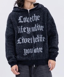 JOHN'S CLOSET（ジョンズクローゼット）の「【13】フロントロゴ ダブルジップ シャギーニット（ニット/セーター・メンズ）」