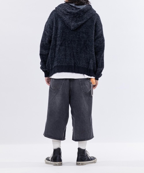 JOHN'S CLOSET(ジョンズクローゼット)の「【13】フロントロゴ ダブルジップ シャギーニット(ニット/セーター・メンズ・ブラック/グレー/ブラウン・MEDIUM/LARGE)」の22枚目の写真