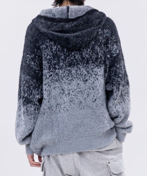 JOHN'S CLOSET(ジョンズクローゼット)の「【13】フロントロゴ ダブルジップ シャギーニット(ニット/セーター・メンズ・ブラック/グレー/ブラウン・MEDIUM/LARGE)」の19枚目の写真