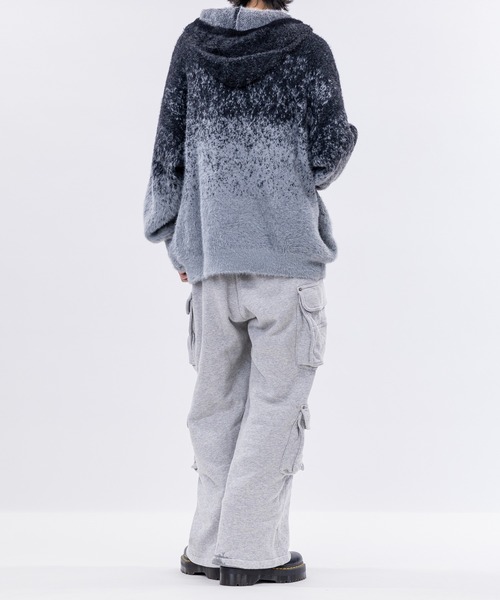 JOHN'S CLOSET(ジョンズクローゼット)の「【13】フロントロゴ ダブルジップ シャギーニット(ニット/セーター・メンズ・ブラック/グレー/ブラウン・MEDIUM/LARGE)」の16枚目の写真