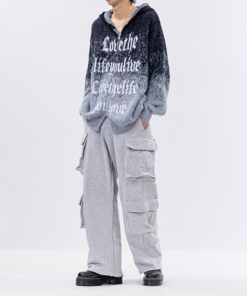 JOHN'S CLOSET(ジョンズクローゼット)の「【13】フロントロゴ ダブルジップ シャギーニット(ニット/セーター・メンズ・ブラック/グレー/ブラウン・MEDIUM/LARGE)」の17枚目の写真