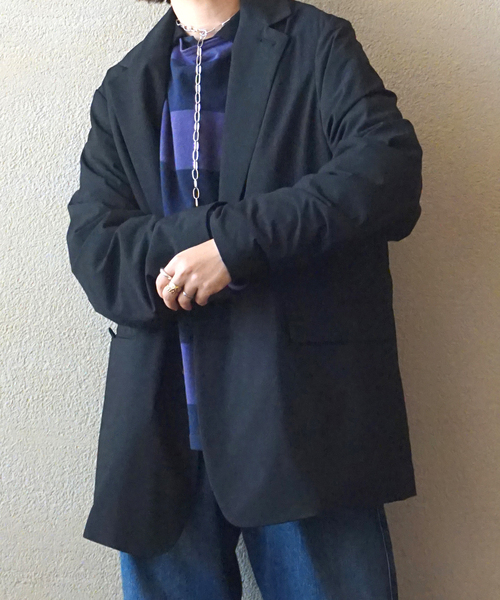 ジャーナルスタンダードラックス　ジャケット　ブラック TRオックスストレッチジャケット（テーラードジャケット