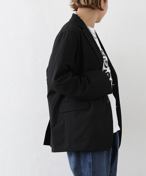 JOURNAL STANDARD LUXE（ジャーナルスタンダード　ラックス）の「TRナカワタ ジャケット（テーラードジャケット・レディース・ネイビー/ブラック・FREE）」の3枚目の写真