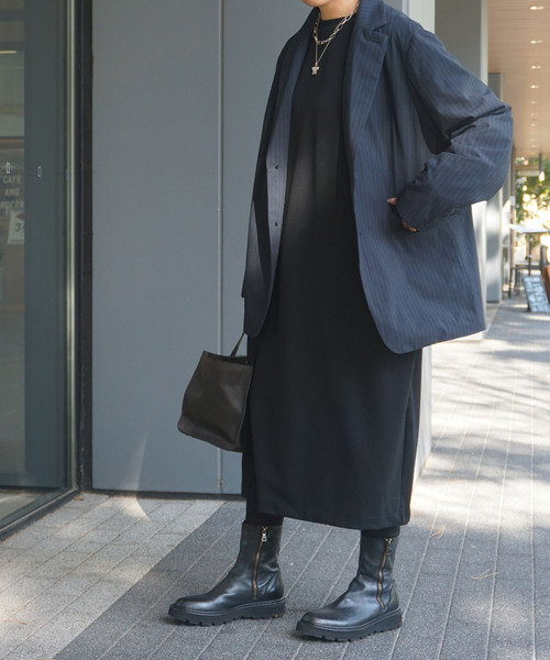 JOURNAL STANDARD LUXE（ジャーナルスタンダード　ラックス）の「TRナカワタ ジャケット（テーラードジャケット・レディース・ネイビー/ブラック・FREE）」の6枚目の写真