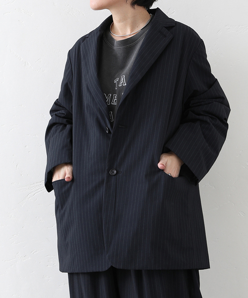 JOURNAL STANDARD LUXE（ジャーナルスタンダード　ラックス）の「TRナカワタ ジャケット（テーラードジャケット・レディース・ネイビー/ブラック・FREE）」の16枚目の写真