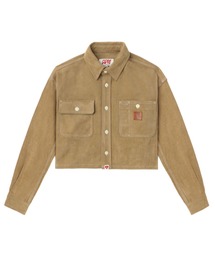 FAX SUEDE CROP SHIRT
