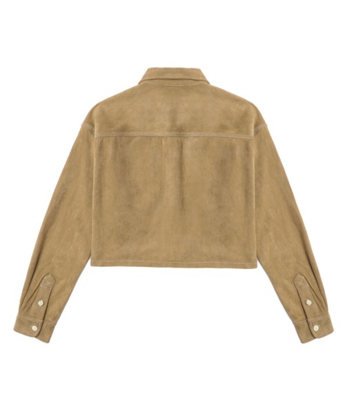 A BATHING APE(アベイシングエイプ)の「FAX SUEDE CROP SHIRT(シャツ/ブラウス・レディース・ベージュ・FREE)」の2枚目の写真