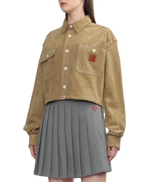 A BATHING APE(アベイシングエイプ)の「FAX SUEDE CROP SHIRT(シャツ/ブラウス・レディース・ベージュ・FREE)」の3枚目の写真