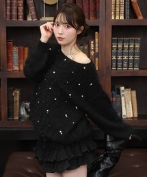 one after another NICE CLAUP | ビジューシャギーニット(ニット/セーター)