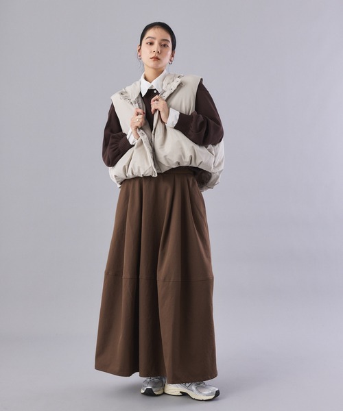 Muscat(マスカット)の「ミリタリーツイルコクーンスカート(スカート・レディース・ブラック/ブラウン/クリーム・F)」の18枚目の写真