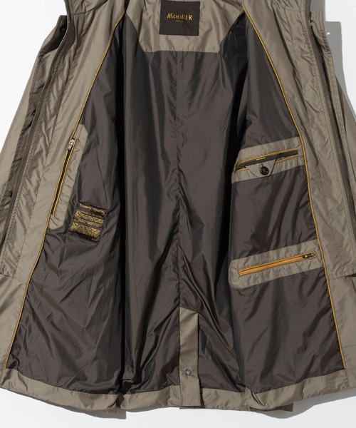 MOORER（ムーレー）の「MOORER BERNINI-KM ムーレー ベルニーニ ハーフコート（ステンカラーコート・メンズ・ベージュ系2/ブルー/グレー系2・50/52）」の5枚目の写真